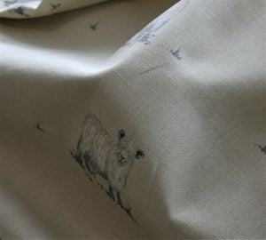 Neutral Sheep Print, Rare Breed - Soft Furnishing Cotton