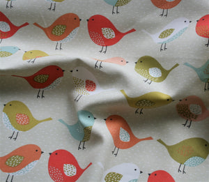 Multi Colour Birds - Soft Furnishing Cotton