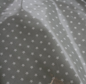 Grey Twinkle Stars - PVC/ Oilcloth