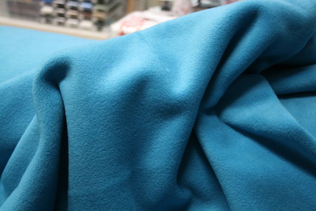 Solid turquoise anti static fleece