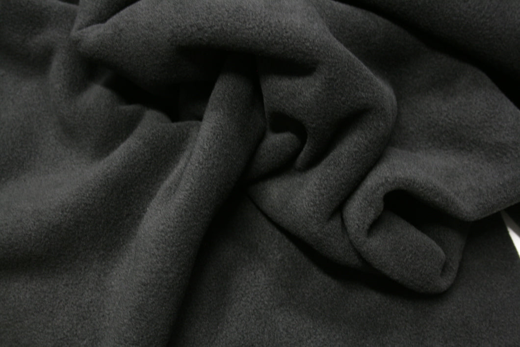 solid black anti static fleece
