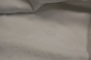 Beautiful white cotton embroidered elephants