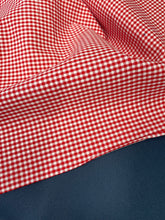 red and white yarn dyed cotton gingham