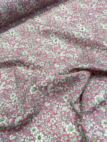 Rose and Hubble pink floral cotton poplin