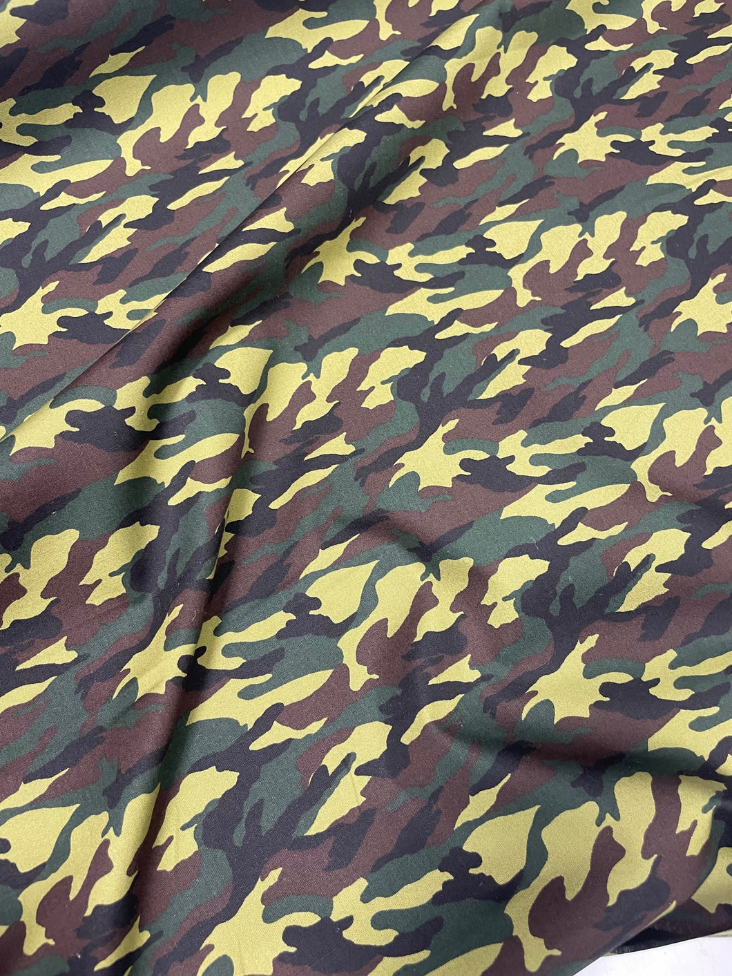 camouflage print cotton poplin