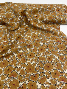 Golden/Tan Floral Print - Viscose