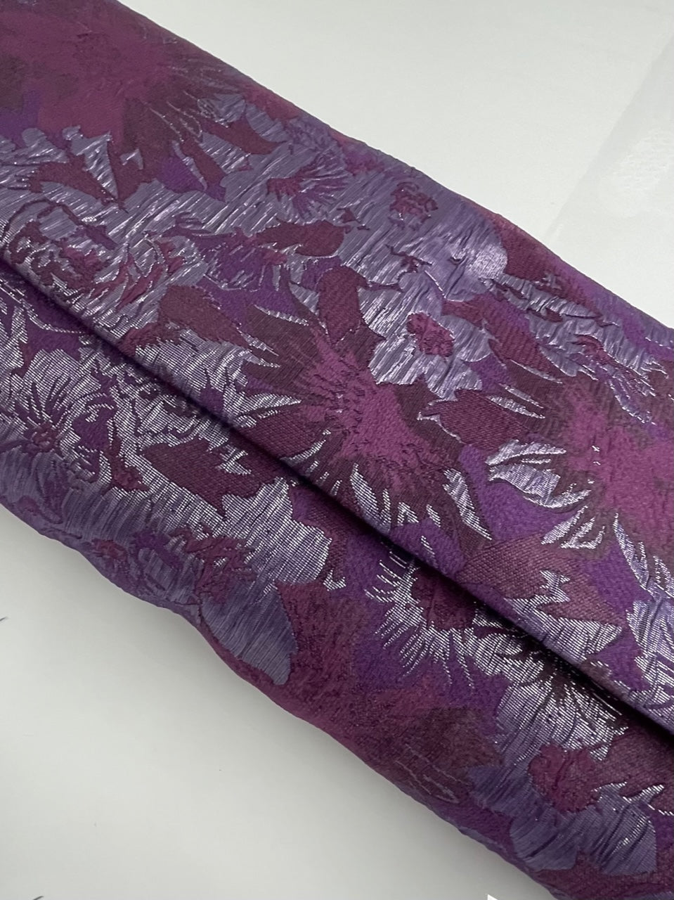 Purple/Aubergine Floral Brocade