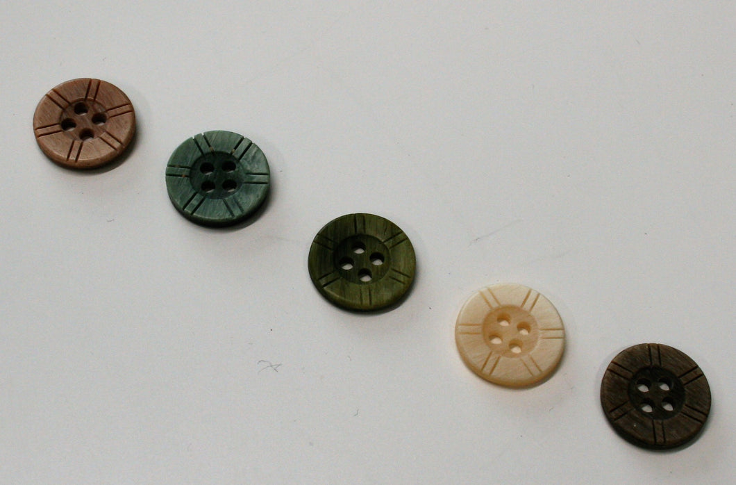 Vintage-style 15mm Matte Bonfanti Buttons