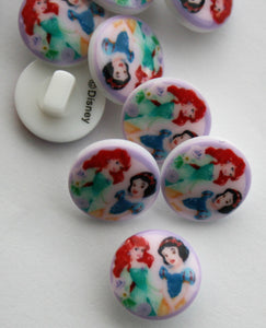 Snow White and Ariel Disney Button - 10mm
