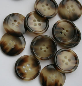 Tortoiseshell Shiny Coat Buttons