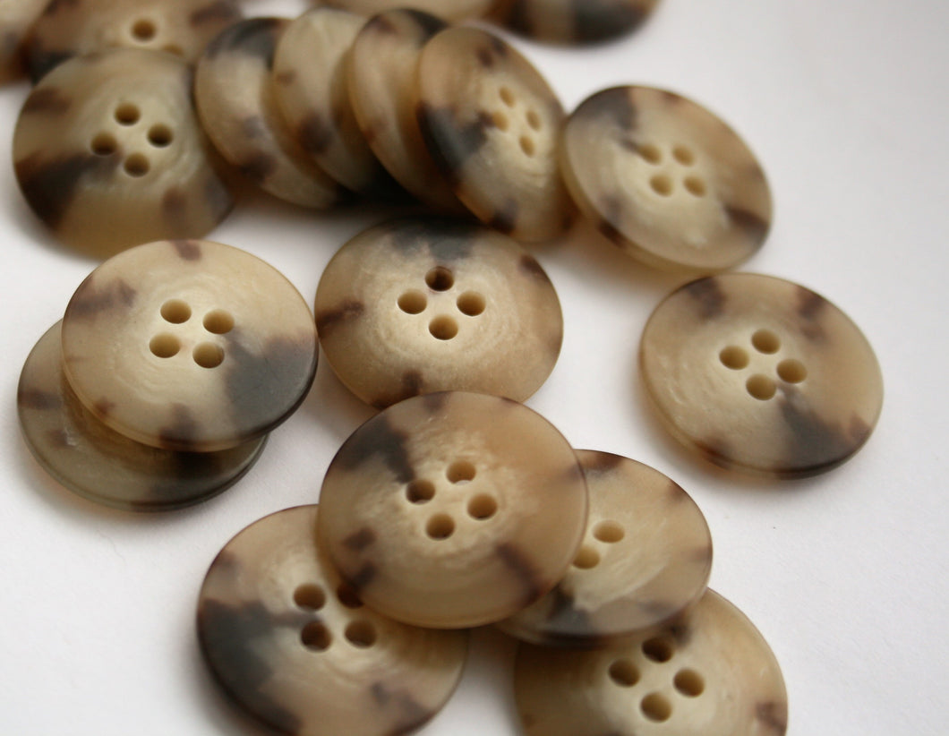 Brown Variated Matte Coat Buttons