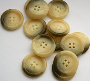 Cream Variated Swirl Coat Buttons