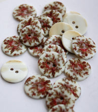 Printed Vintage Floral Shell Buttons