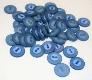 Opaque Matte with Blue Centre Buttons