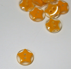 Yellow Star Centre Buttons