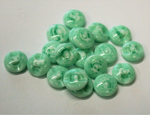 Turquoise Green Swirl Buttons