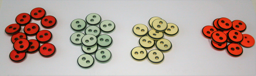 Black Rimmed Retro Buttons