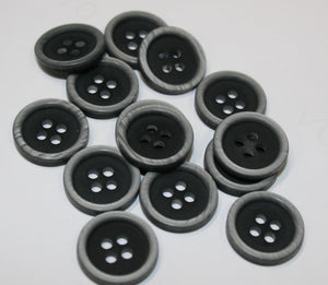 Black Matte with Grey Rim Buttons