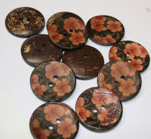 Floral Print Coconut Buttons