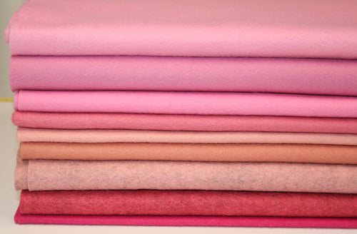 Wool Felt (30x 45cms) Pinks