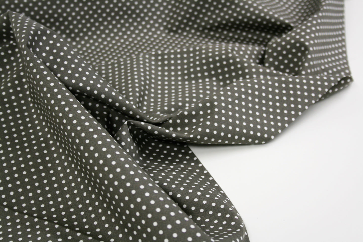 Grey and White Polka dot - Cotton V34