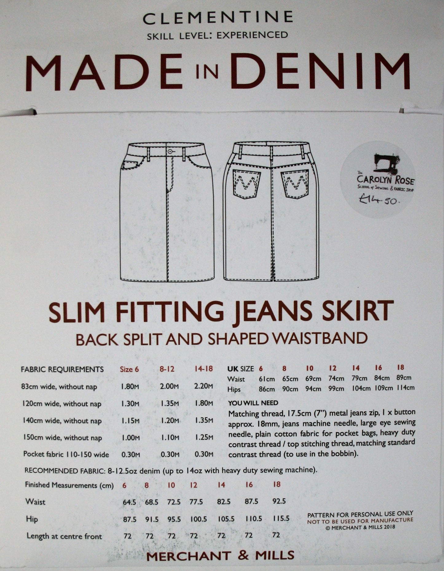 Clementine - Made in Denim - Merchant & Mills