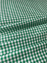 Emerald green and white gingham