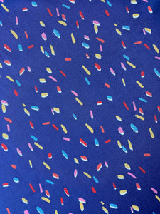 Cobalt Blue Sprinkles - Viscose Challis