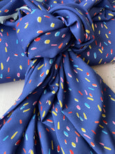 Cobalt Blue Sprinkles - Viscose Challis