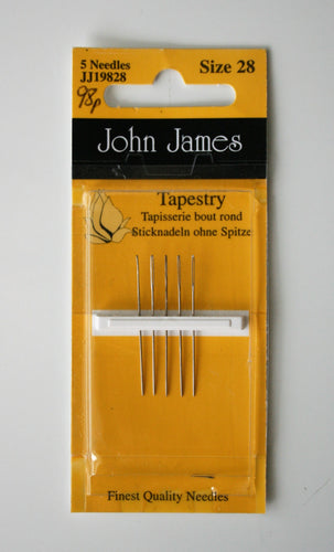 Tapestry Needles - 5 pack - Size 28 - John James