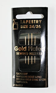 Gold Plated Tapestry Needles - 4 pack - Size 24/26