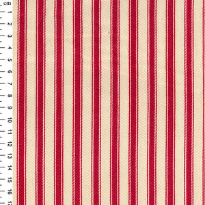 Ticking - Cotton Yard Dyed - Red