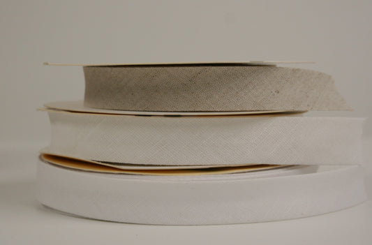 18mm Wide Linen/Cotton Mix - Bias Binding