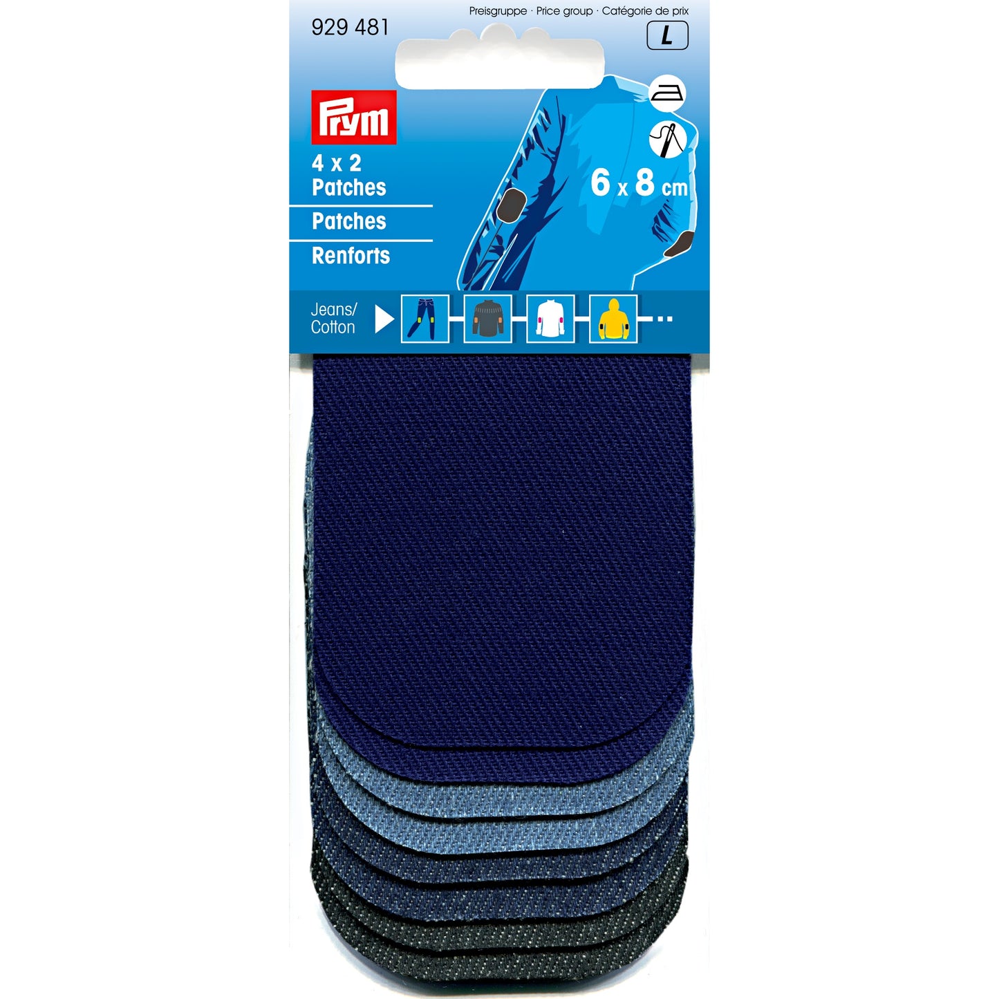 Prym Mini jeans Patches - iron-on - assorted