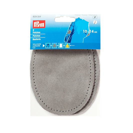 Prym Patches leatherette - sew-on - 10 x 14cm - grey