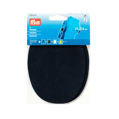 Prym Patches velour leather - sew-on - 10 x 14cm - Navy Blue