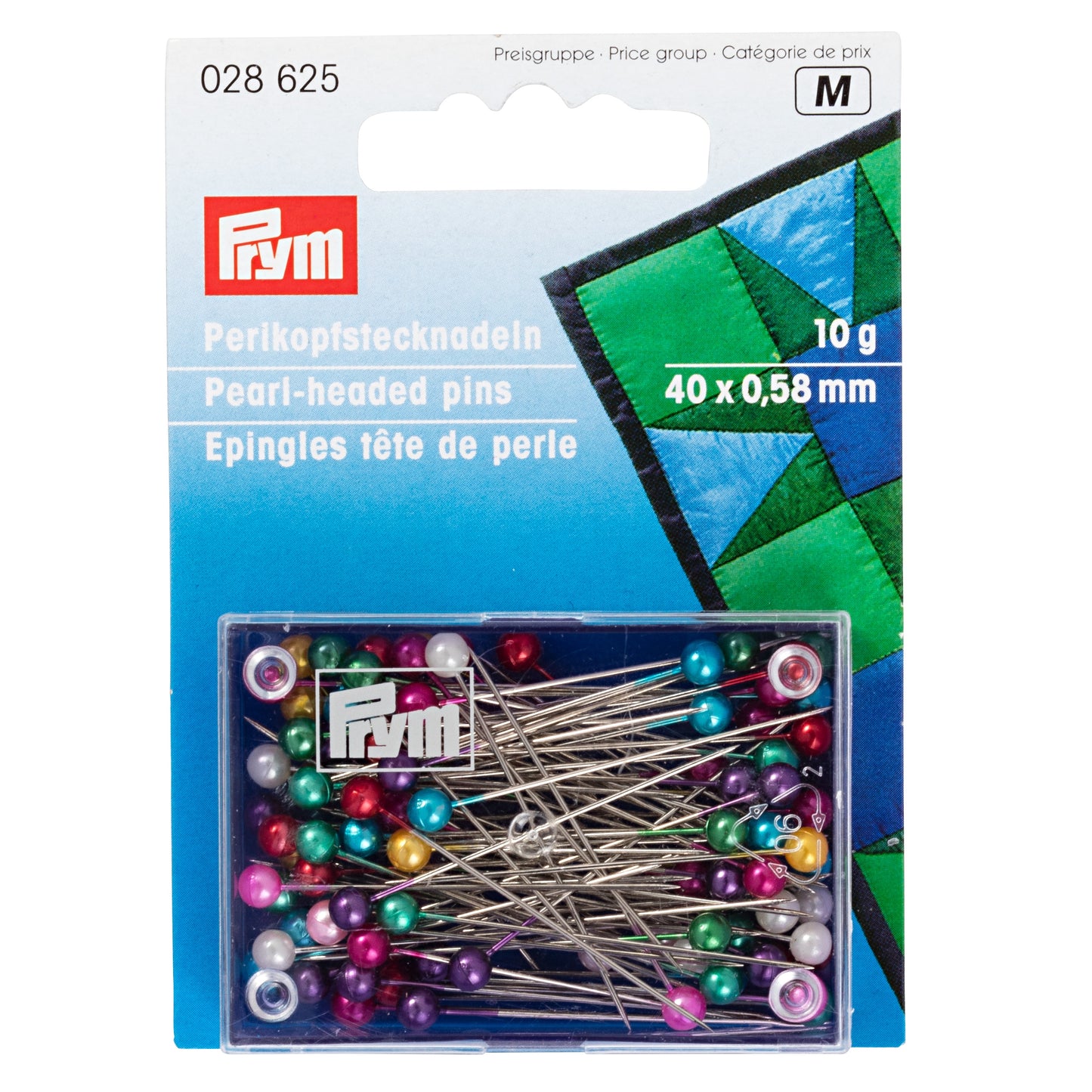 Prym Pearl-headed pins - 0.58 x 40 mm
