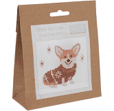 Festive Corgi Cross Stitch Kit 