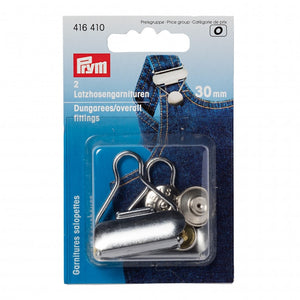 Prym Dungarees/overall fittings - 30mm - silver-coloured