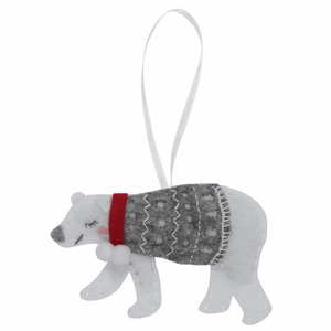 Polar Bear Felt Ornament Kit