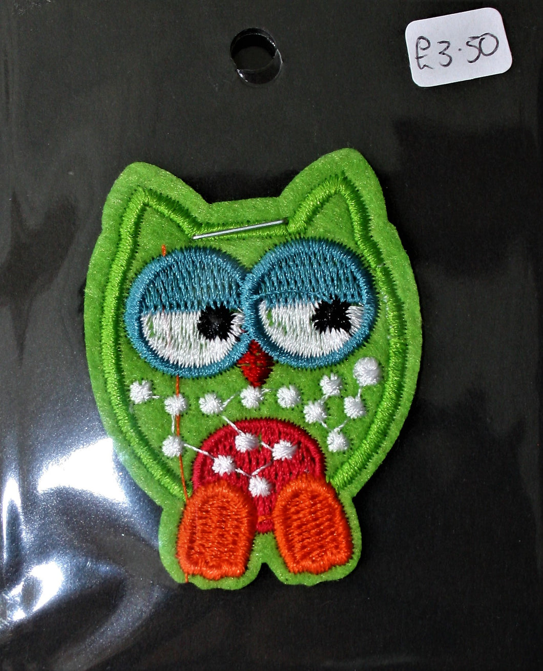 Green Owl - Iron On Motif