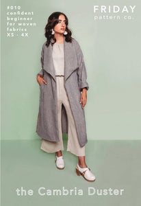 Friday Pattern Company - Cambria Duster Coat Pattern