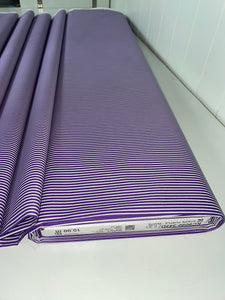 Purple and White Stripe - Cotton Poplin