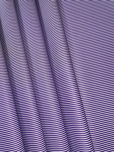 Purple and White Stripe - Cotton Poplin