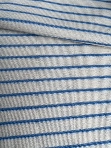 Cream & Blue - Striped Knit