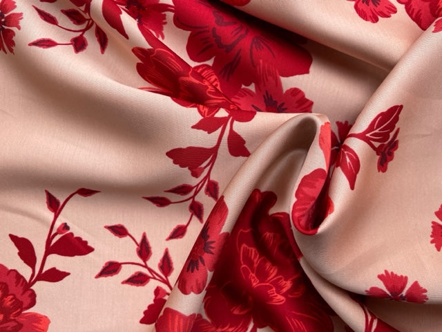 Scarlet Roses - Viscose Satin SW106