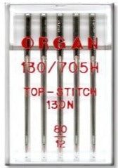 80/12 Top-Stitch Needles - 5 Pack - Organ 130/705H