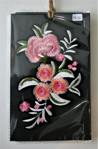 Pink and Peach Flowers - Iron On Motif