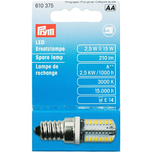 Prym LED Spare Lamp For Sewing Machine 2,5 W. Small Edison Screw fit