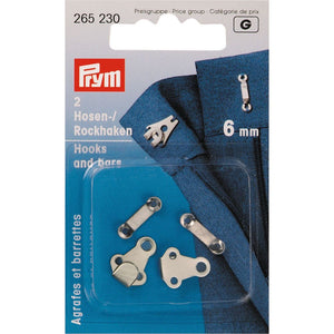 Prym Hooks and bars for trousers and skirts - 6mm - silver-coloured